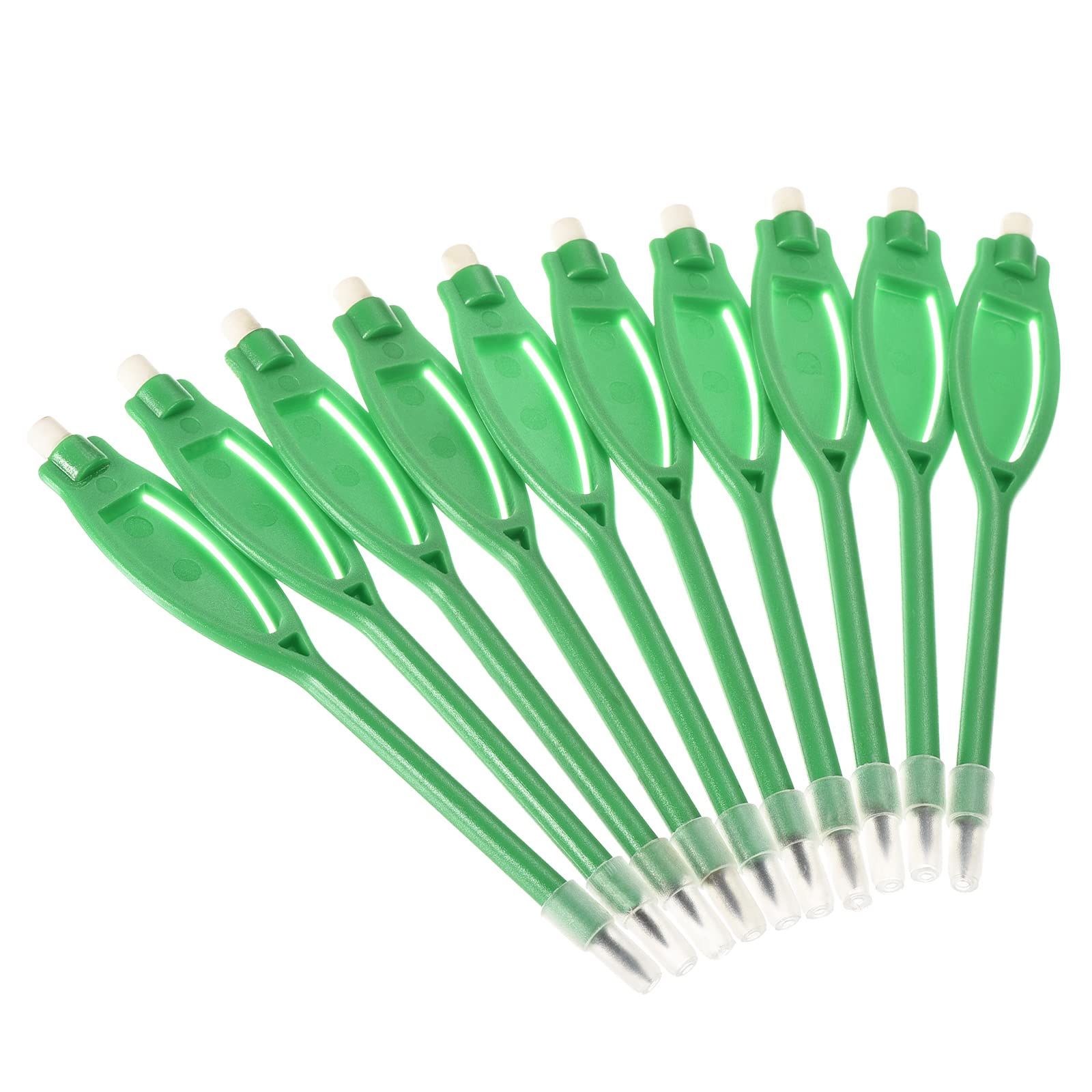 PATIKIL Golf Scoring Pencils with Eraser, 10 Pack Rectangle Clip Plastic 2H Marker Pens for Sport Games Meeting Green