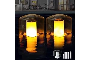 Hapikay Solar Floating Pool Lights: Illuminate Your Nights with Flickering Solar Flames