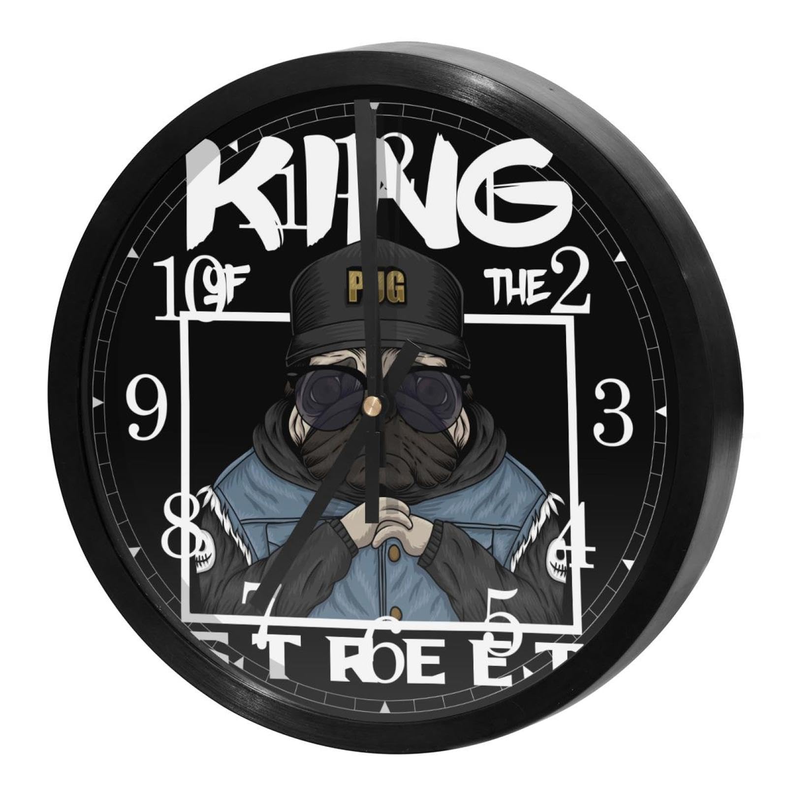Horloge murale silencieuse à quartz sans tic-tac à piles pour bureau, école et maison ronde