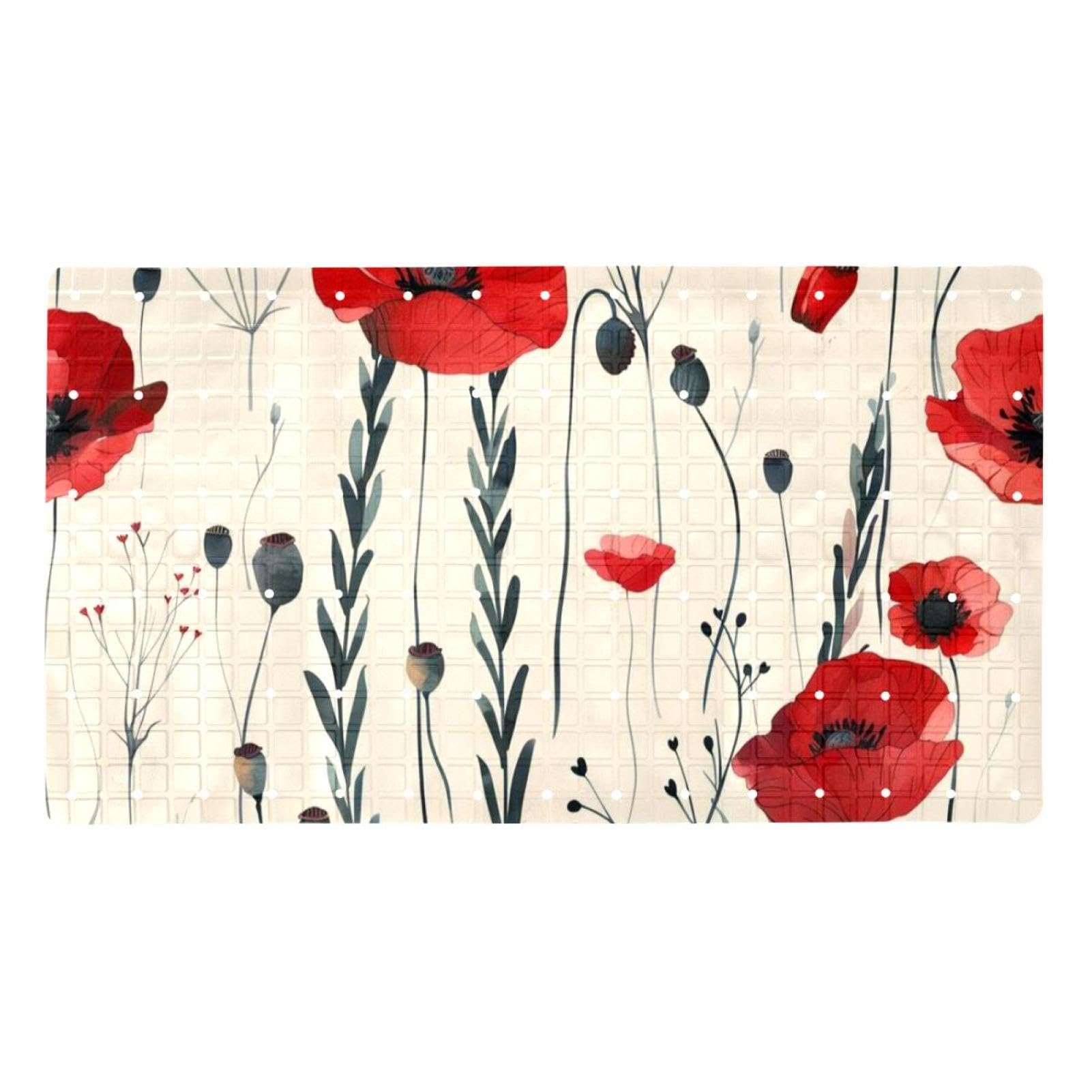 Tapis de bain antidérapant extra long absorbant l'eau en PVC