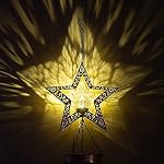 Solar Wind Chimes for Outside Crackle Glass Ball Waterproof Wind Chimes Outdoor Clearance Deep Tone Garden Decor Birthday Unique Gifts for Women Mom Grandma Windchimes Gardening (Star Crystal Ball)