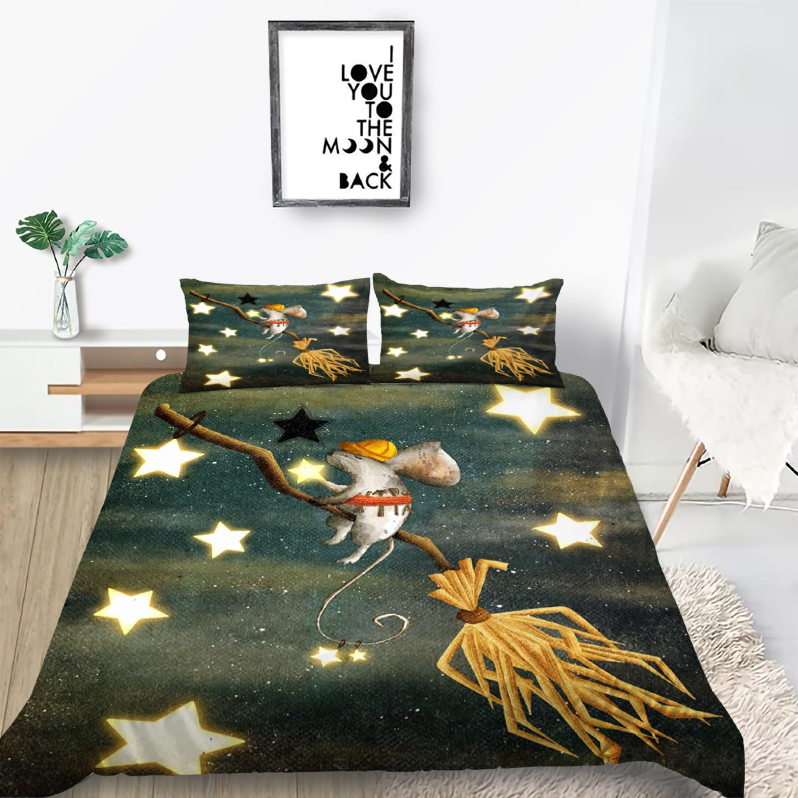 Parure de lit pour enfant au motif animal magique idéal pour décorer une chambre de fille ou garçon