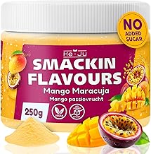 He-Ju Flavour Pulver Mango Maracuja 250g vegan, Mango Pasion Fruit Geschmackspulver zum Süßen fast ohne Kalorien