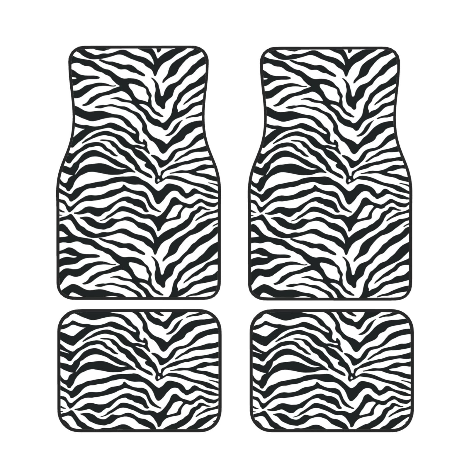 Alfombrillas para coche de neopreno de alta resistencia con elegante diseño de estampado de cebras 7