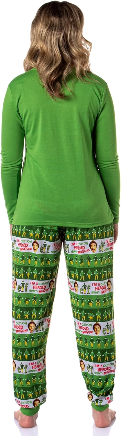 INTIMO Elf The Movie Womens' and Girl's Film Cotton-Headed Ninny-Muggins Jogger Pajama Set - Image 5