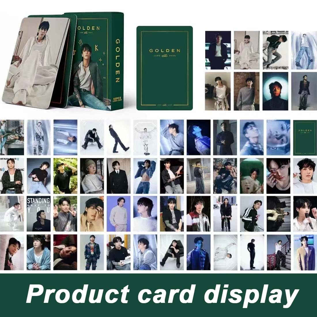 KSOIQPU Jungkook Photocard 55PCS BTS Card, Mini Card, Photocards
