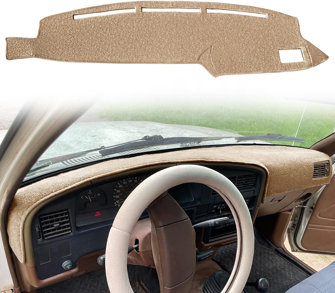 Dash Cover Mat Custom Fit for Toyota 4Runner Pickup Truck 1990-1995, Dashboard Cover Pad Carpet Protector (Navy Blue) F96