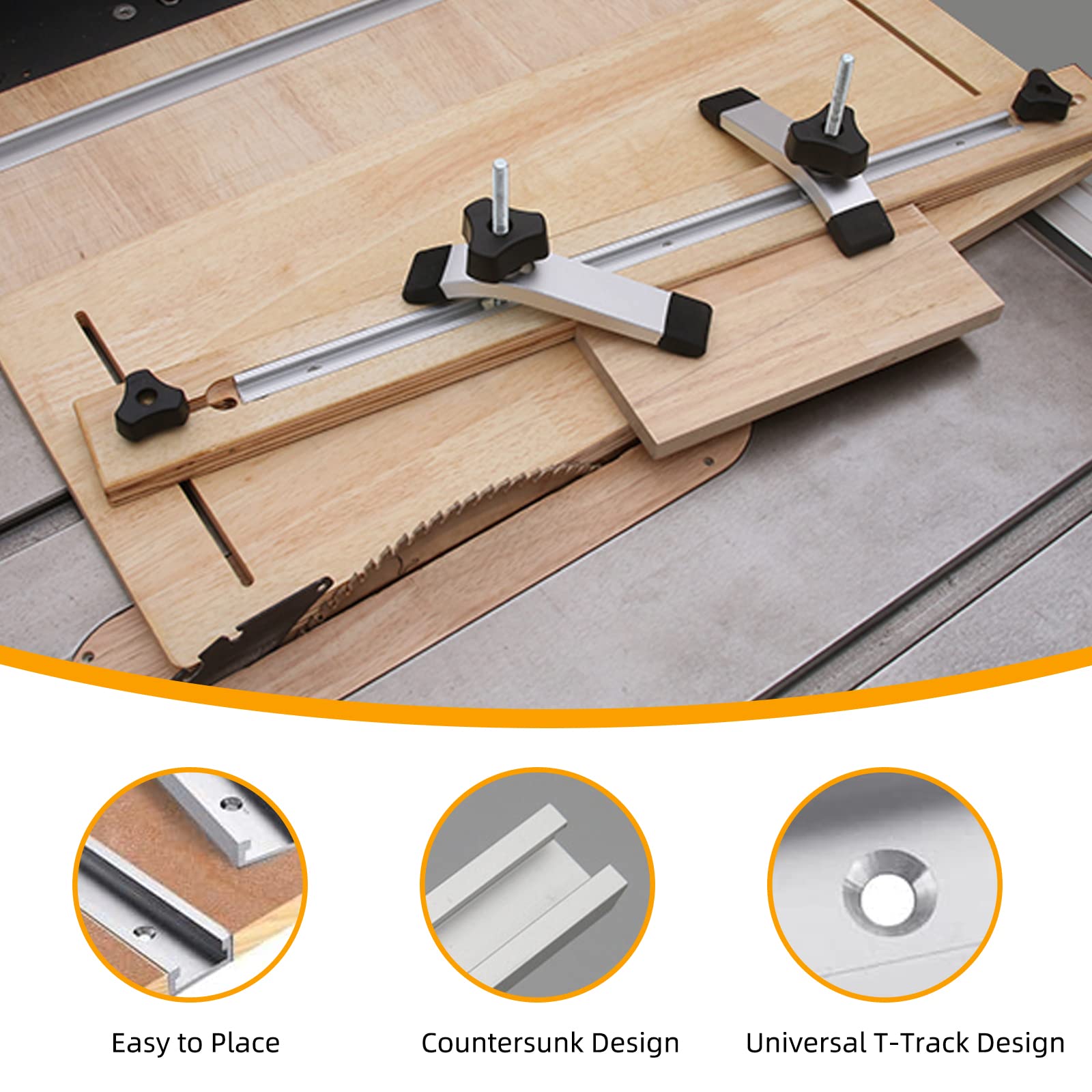 Rail En T En Aluminium - 300 Mm Avec Vis - Pour Scie Sur Table, Fraiseuse, établi - Travail Du Bois