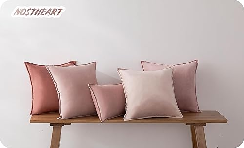 Miniatura 7 de NOSTHEART Juego de 4 fundas de cojín decorativas de 18 x 18 pulgadas, fundas cuadradas de terciopelo suave de lujo para sofá, dormitorio, automóvil,