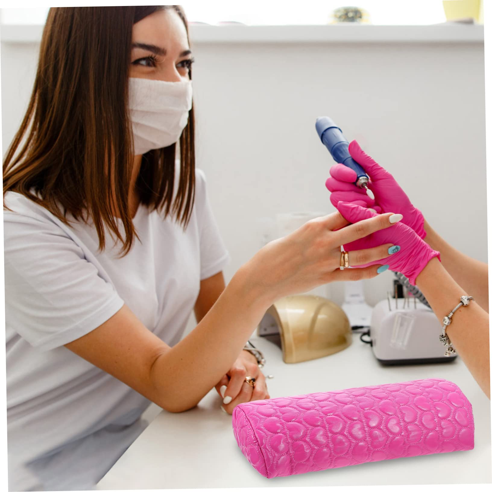 minkissy 5piezas Cojín De Manicura Reposabrazos Almohada Para Uñas Diseño De Cuadros y Práctica Para Salones De Belleza Reducción De Fatiga La Manicura