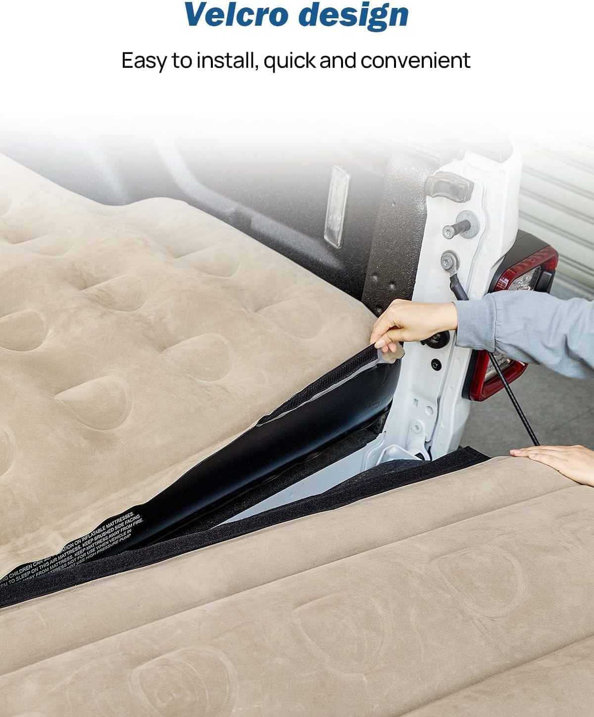 JOYTUTUS 6.5-6.8Ft Truck Bed Air Mattress with Removable Extension,Thickened Inflatable Compact Regular Truck Beds