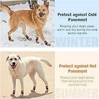 Vista 68 de BEAUTYZOO 6 calcetines para perros para evitar lamer las patas, zapatos antideslizantes para suelos de madera dura en pavimentos calientes, botas
