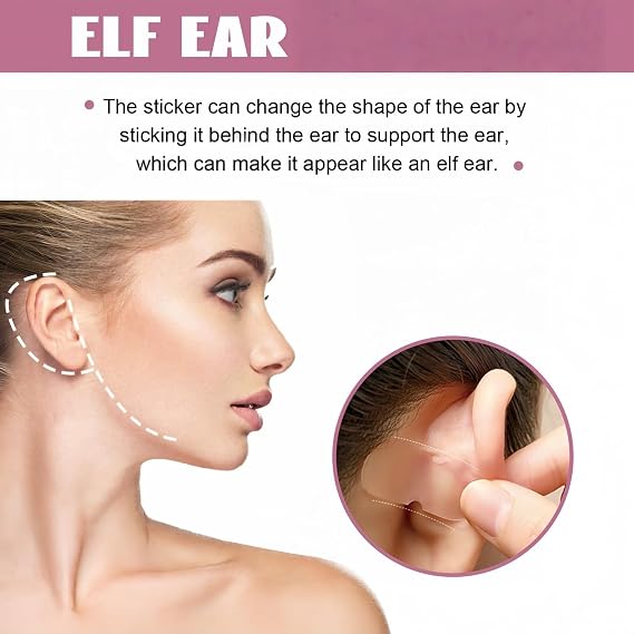 60PCS Cosmetic Ear Corrector, Waterproof Ear Tape for Big Ears, Solves Big Ear Problem with Stickers, Ear Stickers for Fixing Protruding Ears