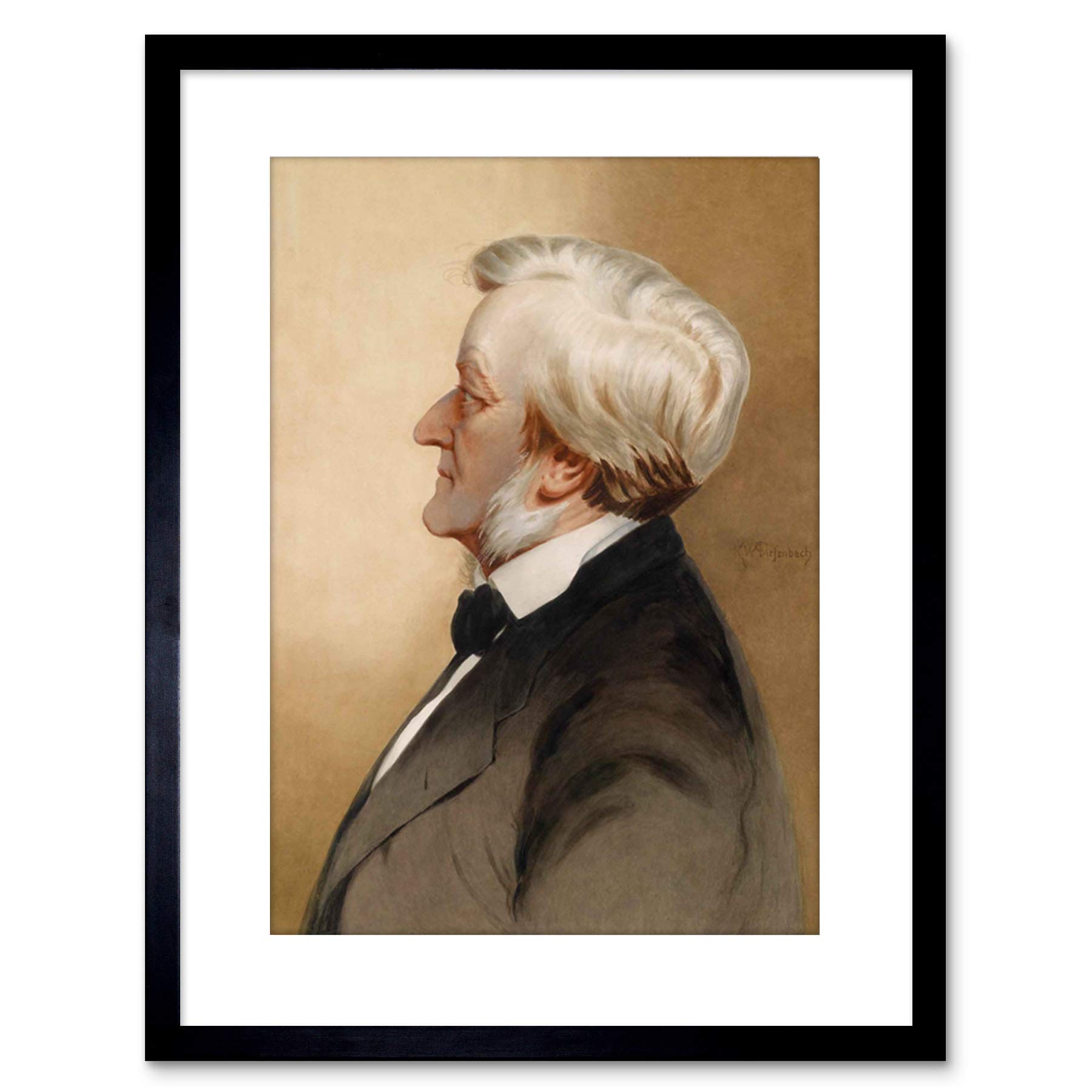 Wee Blue Coo PAINTING PORTRAIT DIEFENBACH COMPOSER RICHARD WAGNER FRAMED ART PRINT F97X10899