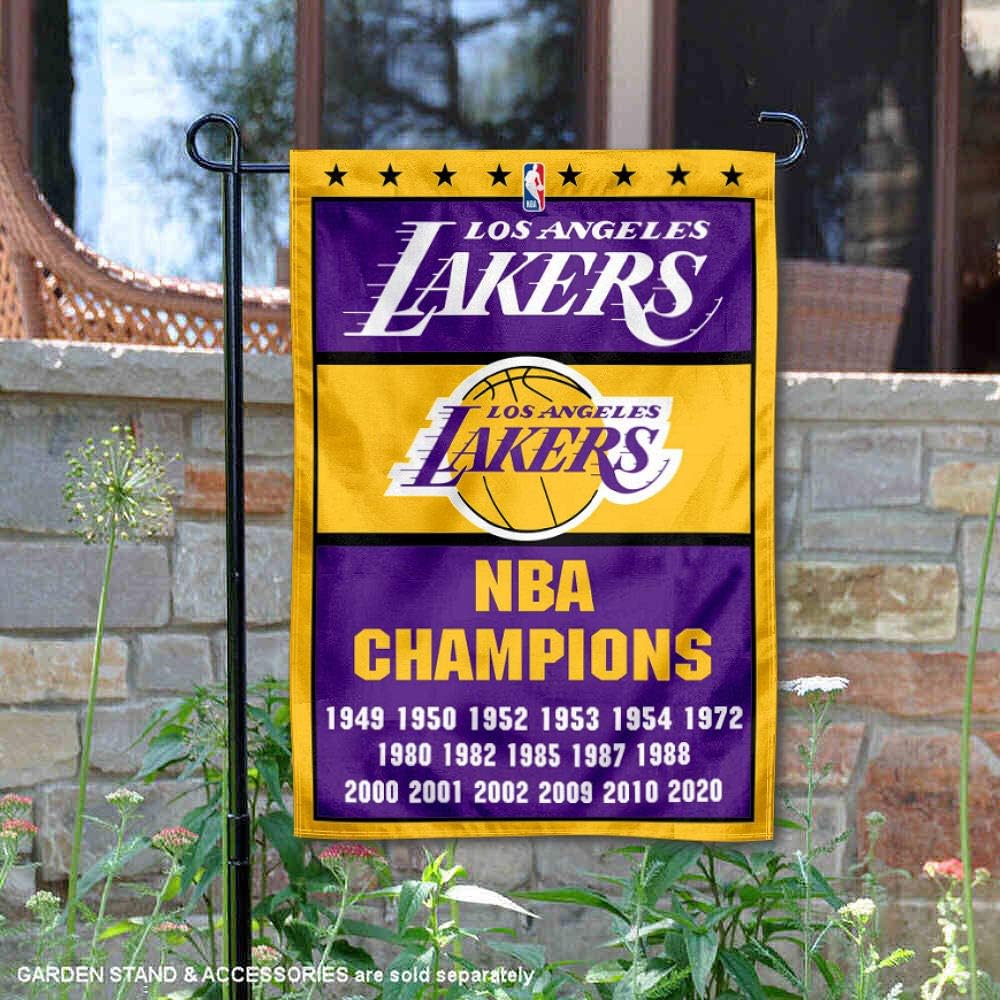 LA Lakers 17 Time Champions Double Sided Garden Flag - Image 2