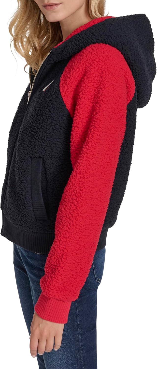 Nautica womens Colorblock Sherpa Soft Zip - Image 2