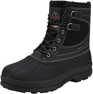 NORTIV 8 Men's AVENUE Waterproof Snow Boots with 3M Thinsulate Insulation - Warm, Slip-Resistant Winter Hiking Boots
