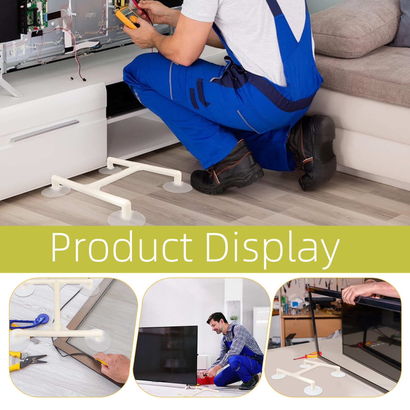 Ventosa Rimozione Schermo LCD con Gancio in Gomma Kit Riparazione Tv LED per Apertura e Sostituzione Pannello Strumento Separatore per Manutenzione Display