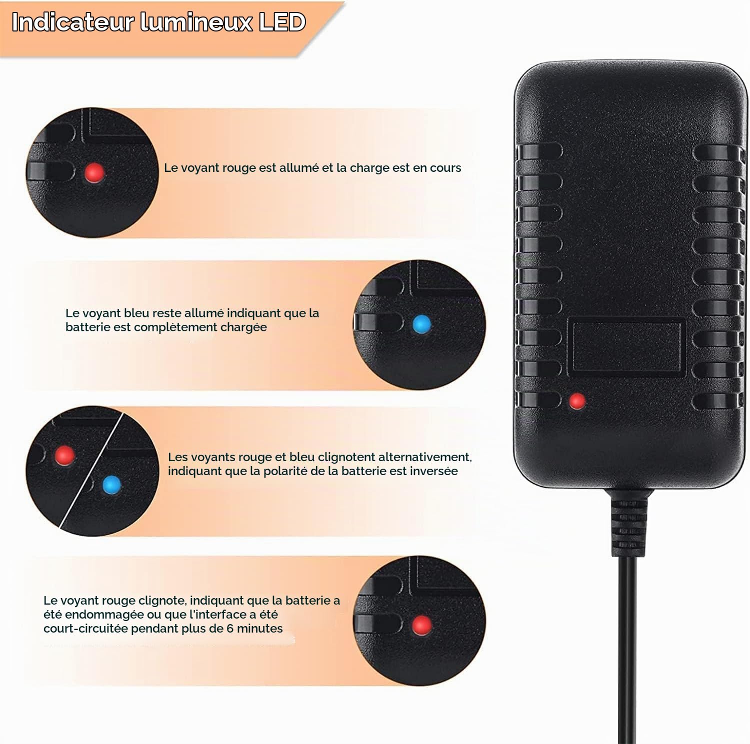 Aliwisdom Universel Chargeur Batterie RC pour 2.4V-12V (2S-10S) NIMH & NICD Batterie avec SM 2P, Tamiya/KET 2P, XH 2.54, Mini Tamiya, Huanqi, JST, Futaba/JR, T Plug Connecteur Câble pour Voiture RC