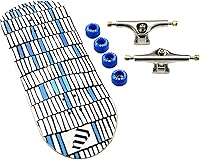 Vista 1 de PRO - Patinetas para dedos (NW9.0 Kickflip Deck 3.858 in x 1.339 in, 5 capas de madera de arce de color hecho a mano)+(NW Prince 1.339 in camiones)