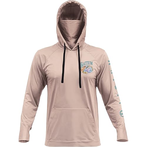 Fishing Shirts for Men,UPF50 Hooded Long Sleeve with Gaiter, Sun Protection Dry Fit Apparel, Face Mask, Fishing Clothes
