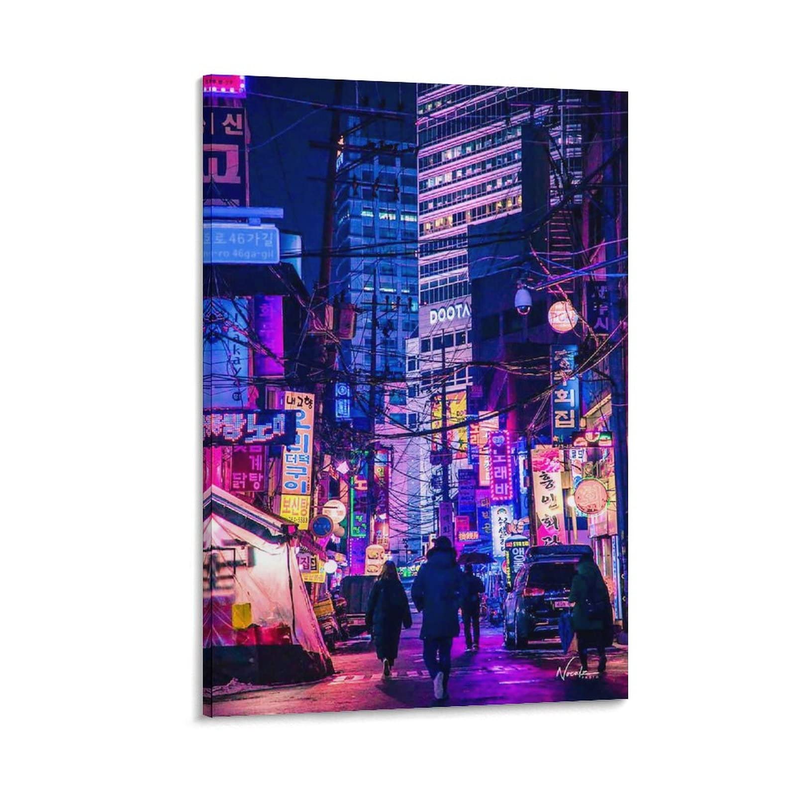 Amazon Com Cyberpunk City Neon Street View Night Aesthetic Poster Posters For Room Aesthetic Canvas Art Poster And Wall Art Picture Print Modern Family Bedroom Decor Posters 08x12inch x30cm Posters Prints