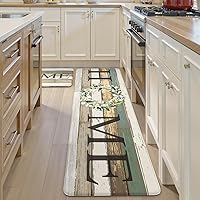 Vista 10 de KIMODE Tapete de Cocina Estilo Granja 2PCS Alfombras de Cocina Anti Fatiga Antideslizantes Impermeables Tapete de Piso de Cocina Acolchado Cómodo