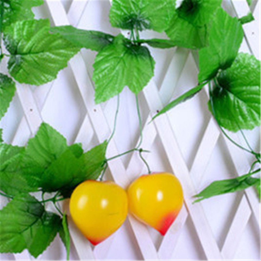 手作りの果物付き装飾木　アパレル　希少　絶版 Amazon.co.jp: Mynse 2個 94インチ 人工フルーツ フェイク野菜 つる