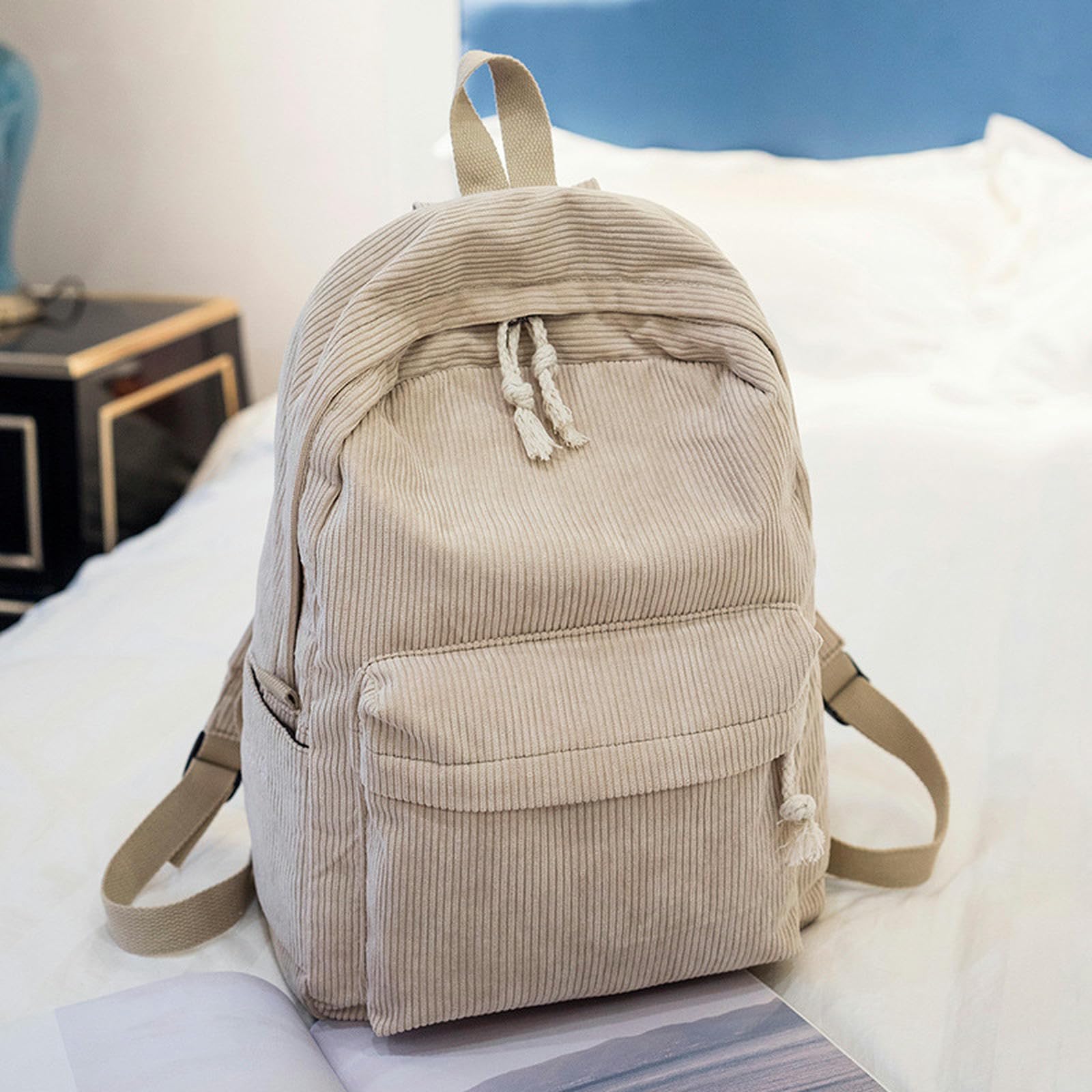 TEideaRucksack Cord -Schultaschen Im Harajuku -Stil Für Frauen: Stilvolle Und Funktionale Rucksäcke Für Schüler Der High School Und College