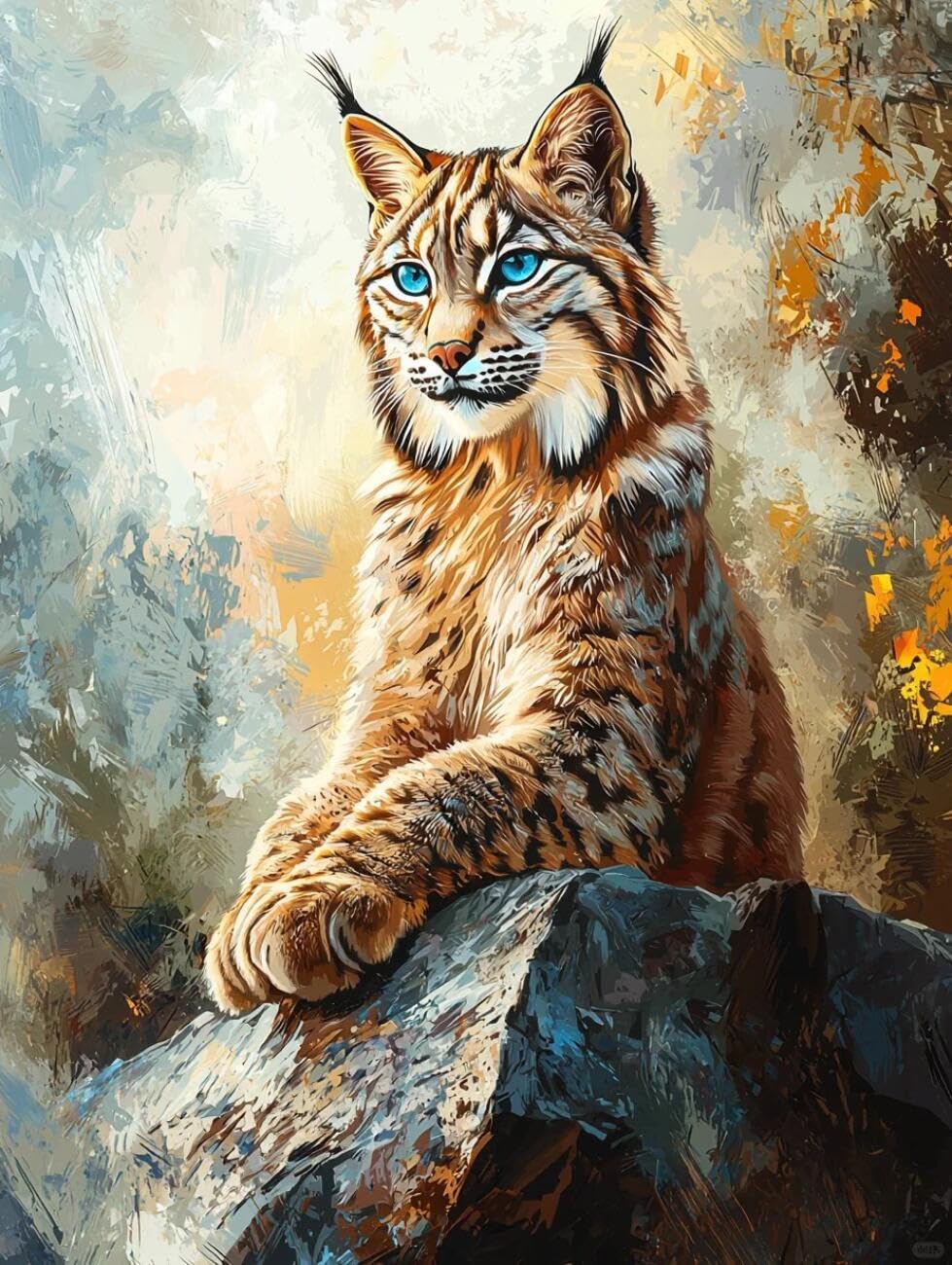 Henypt Cross Stitch Kits Animal Portraits DIY Embroidery Kit for Beginners The Elderly with Accessories Home & Leisure/Gifts 14CT 80x100cm