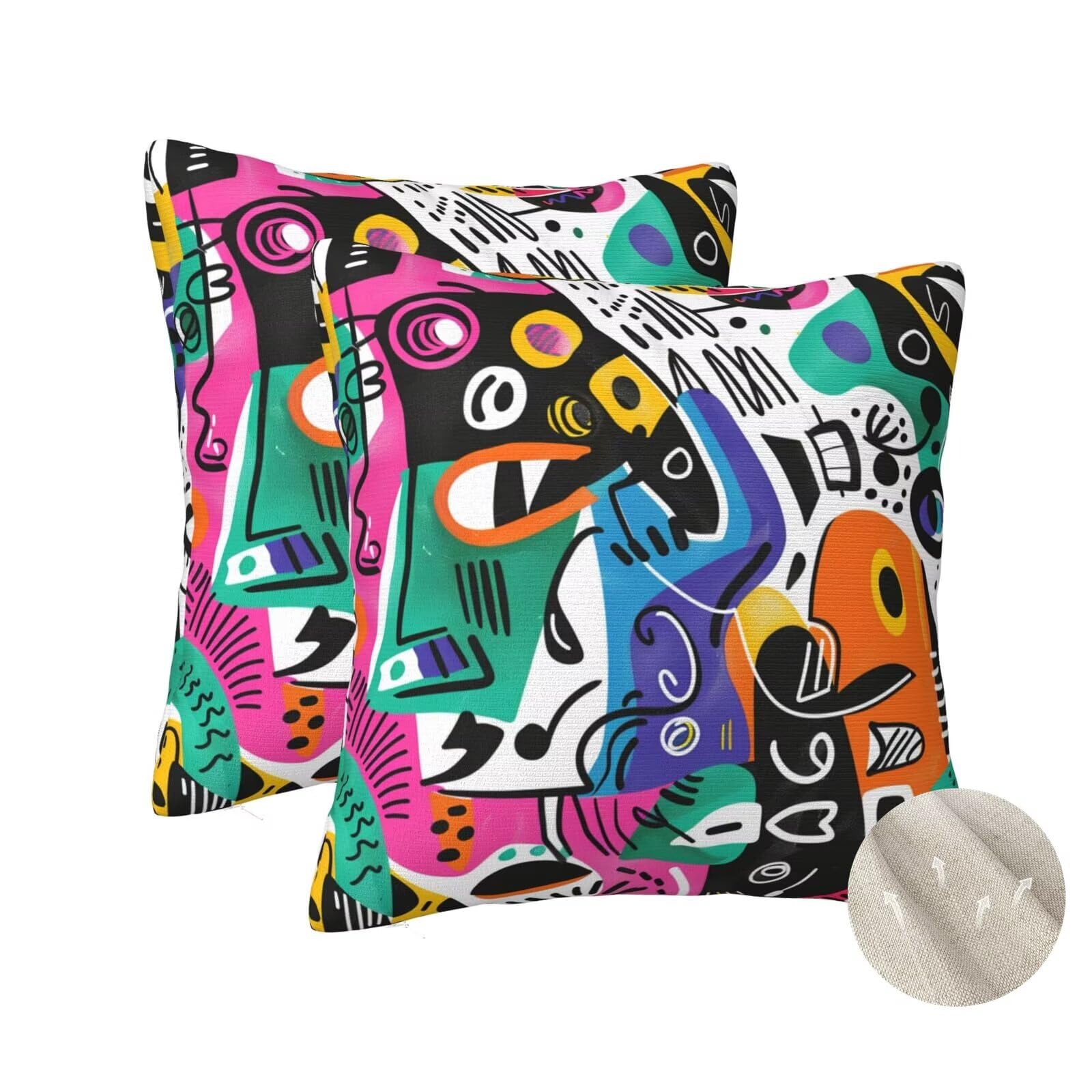 Taie oreiller carré 70x70 housse de coussin décoratif pour grand canapé de salon maison zt220