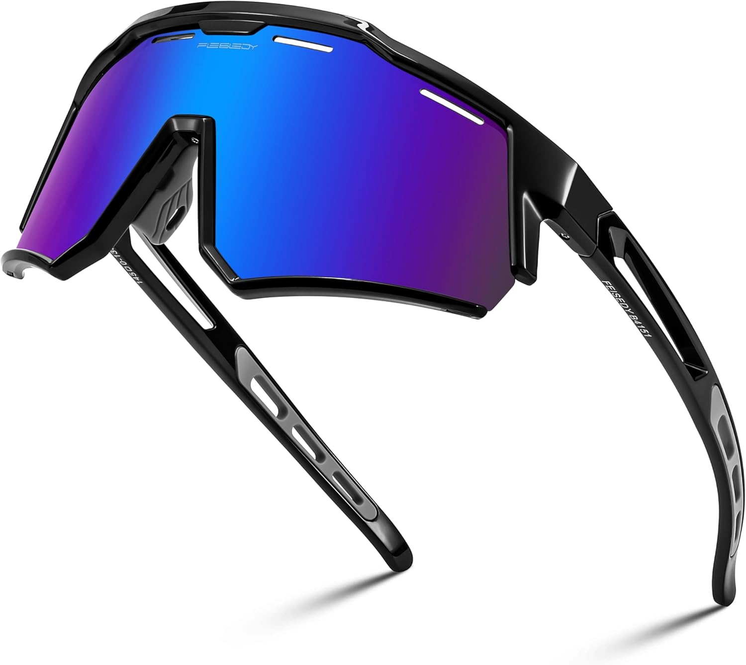 FEISEDY Polarized Sports Sunglasses for Men Women,Teens Baseball Tennis Sunglasses, TR90 Cycling Glasses B4151