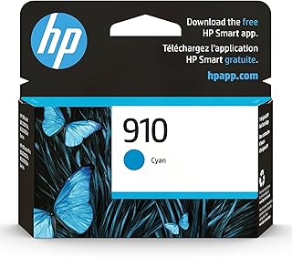 HP 910 Cyan Ink Cartridge | Works with OfficeJet 8010, 8020, Pro 8020, 8030 | Eligible for Instant Ink | 3YL58AN