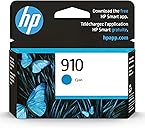 HP 910 Cyan Ink Cartridge | Works with OfficeJet 8010, 8020 Series, OfficeJet Pro 8020, 8030 Series | Eligible for Instant Ink | 3YL58AN