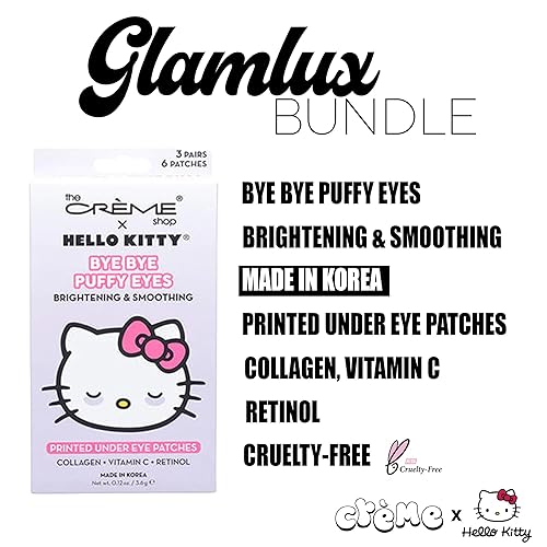 Miniatura 3 de Sanrio - Kit de cuidado de la piel Hello Kitty de Sanrio, máscaras de gel desinfladoras de Hello Kitty, Bye Bye Eyes, Colágeno de Ojos Hinchados,