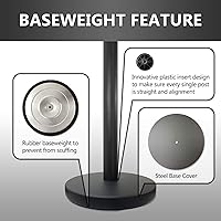 Vista 3 de VIP Crowd Control - Juego de barreras de seguridad con cinturones retráctiles, 91 cm de altura, cinturón de 198 cm y soporte de pared