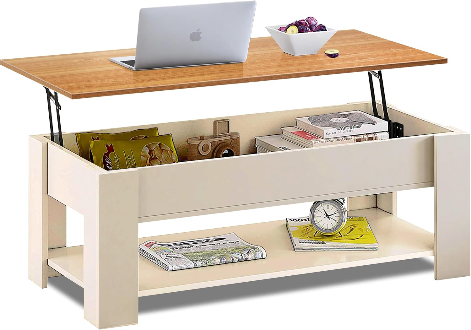 Blisswood Coffee Table With Storage, Lift Up Coffee Tables for Living