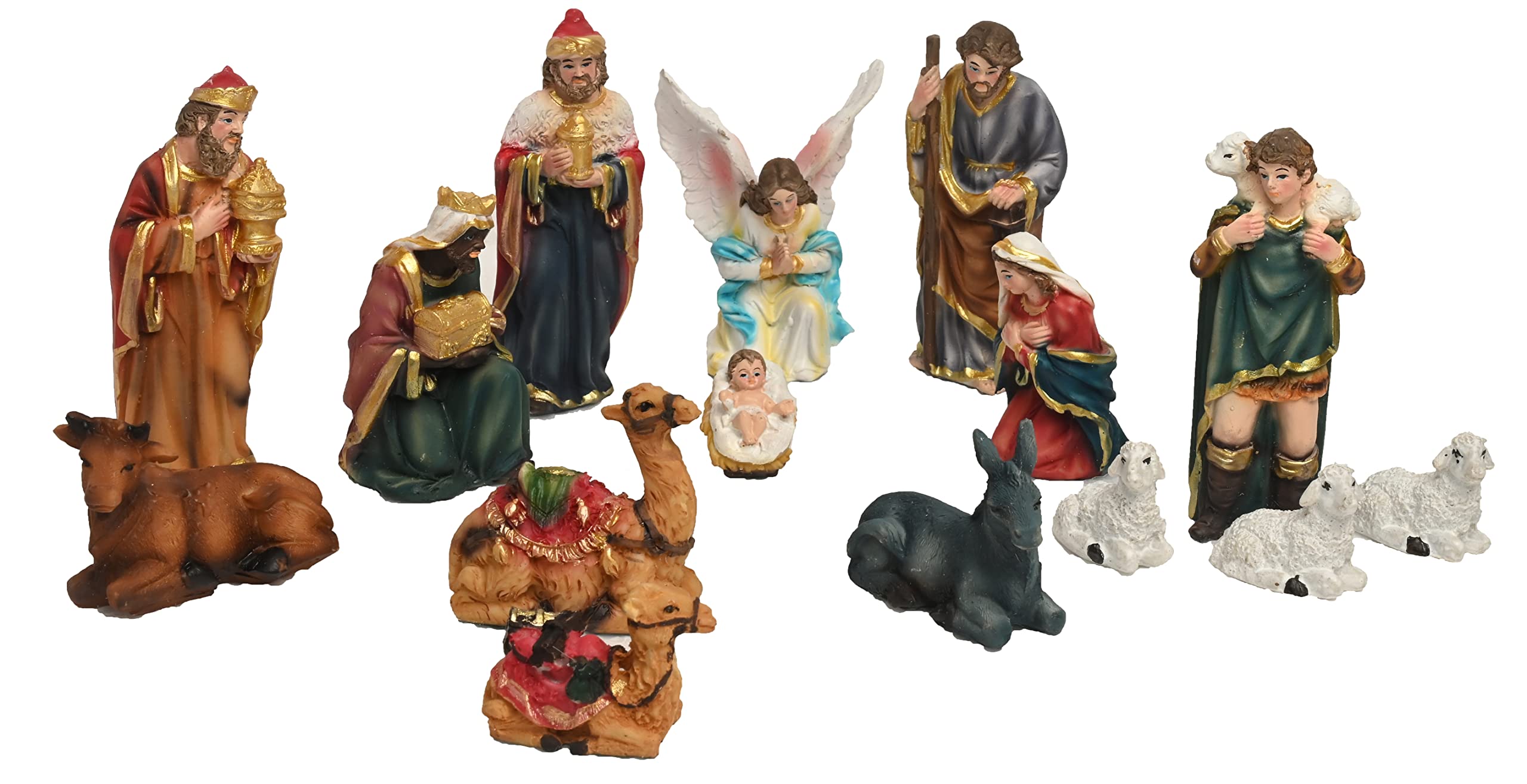 Buy KariGhar Resin Crib Set Idol Statue for Christmas Nativity Scene