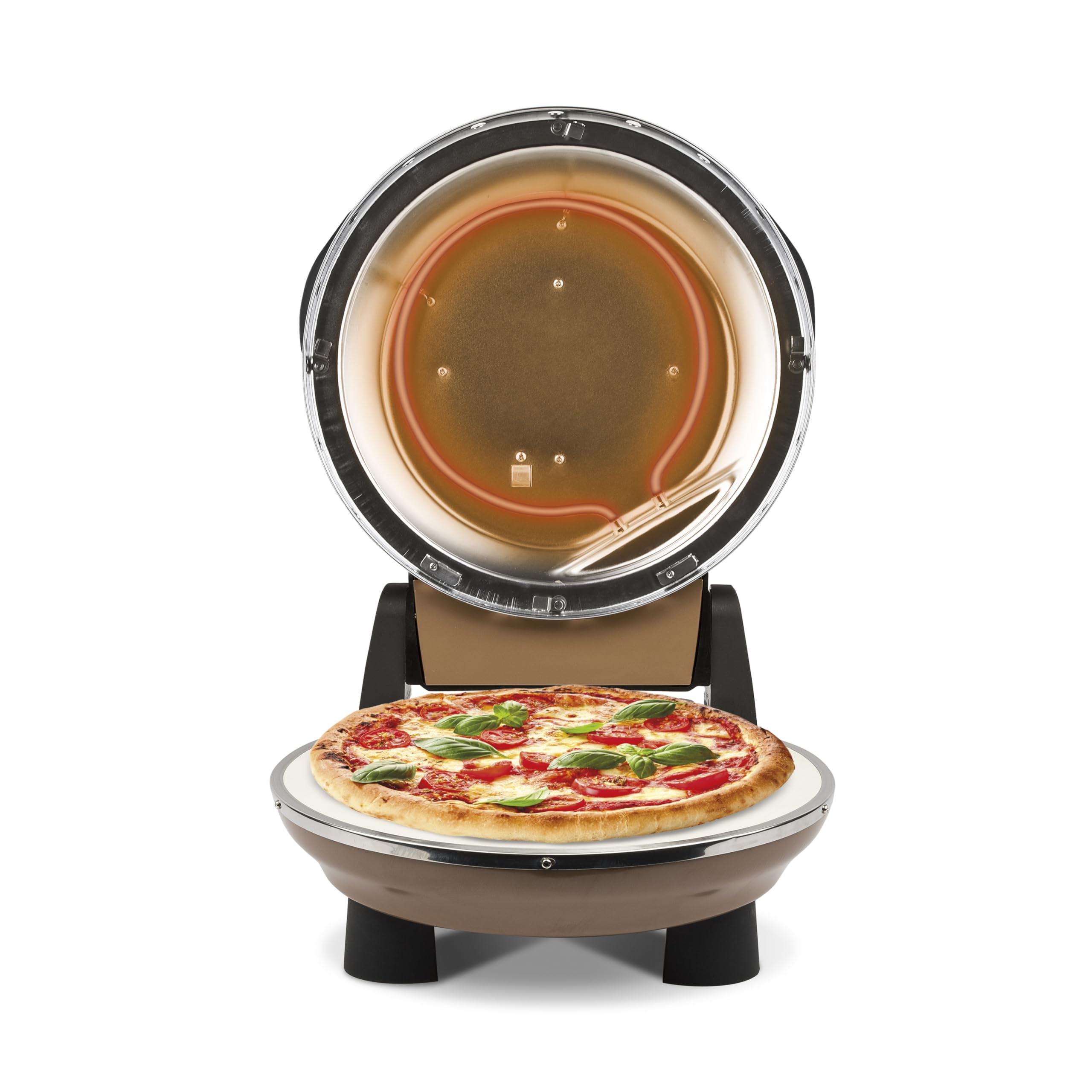G3Ferrari - Forno elettrico per pizza Napoletana, edizione limitata, G1003208, fino a 400 gradi, con pietra per pizza, con 2 ° pietra/pizza e pita e molto altro ancora, in 3 minuti/anche per tavolo e