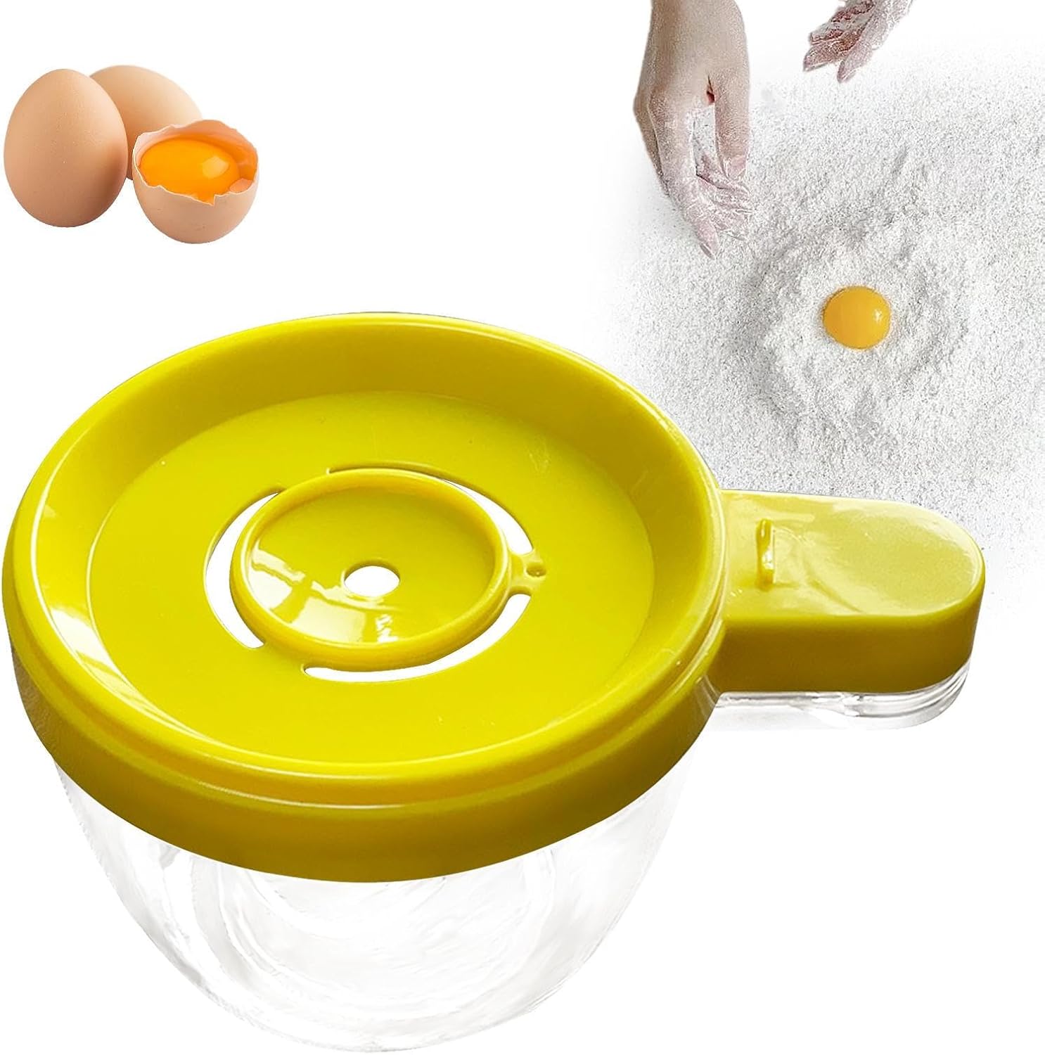 Egg Yolk Splitter,Egg White and Yolk Separation Sieve Filter Cooking