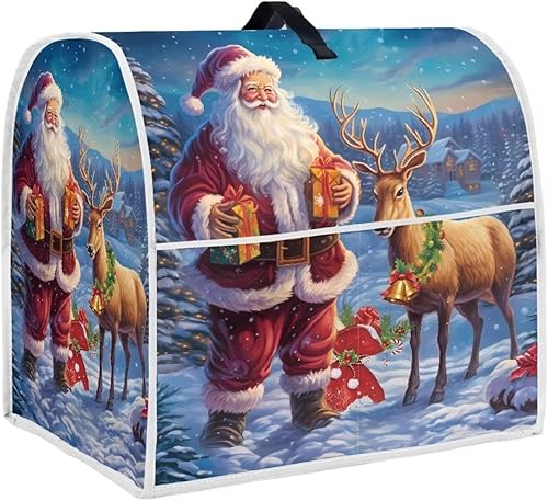 Miniatura 20 de Cubierta de batidora de pie de Navidad de 4.5 a 5 cuartos de galón, cubierta de mezclador retro, lavable, antimanchas, para cocina, piezas