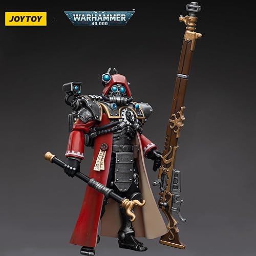 Miniatura 5 de JOYTOY 118 Warhammer 40,000 Figura de acción Adeptus Mechanicus Skitarii Ranger con modelo transuranic Arquebus Collection (4 pulgadas)