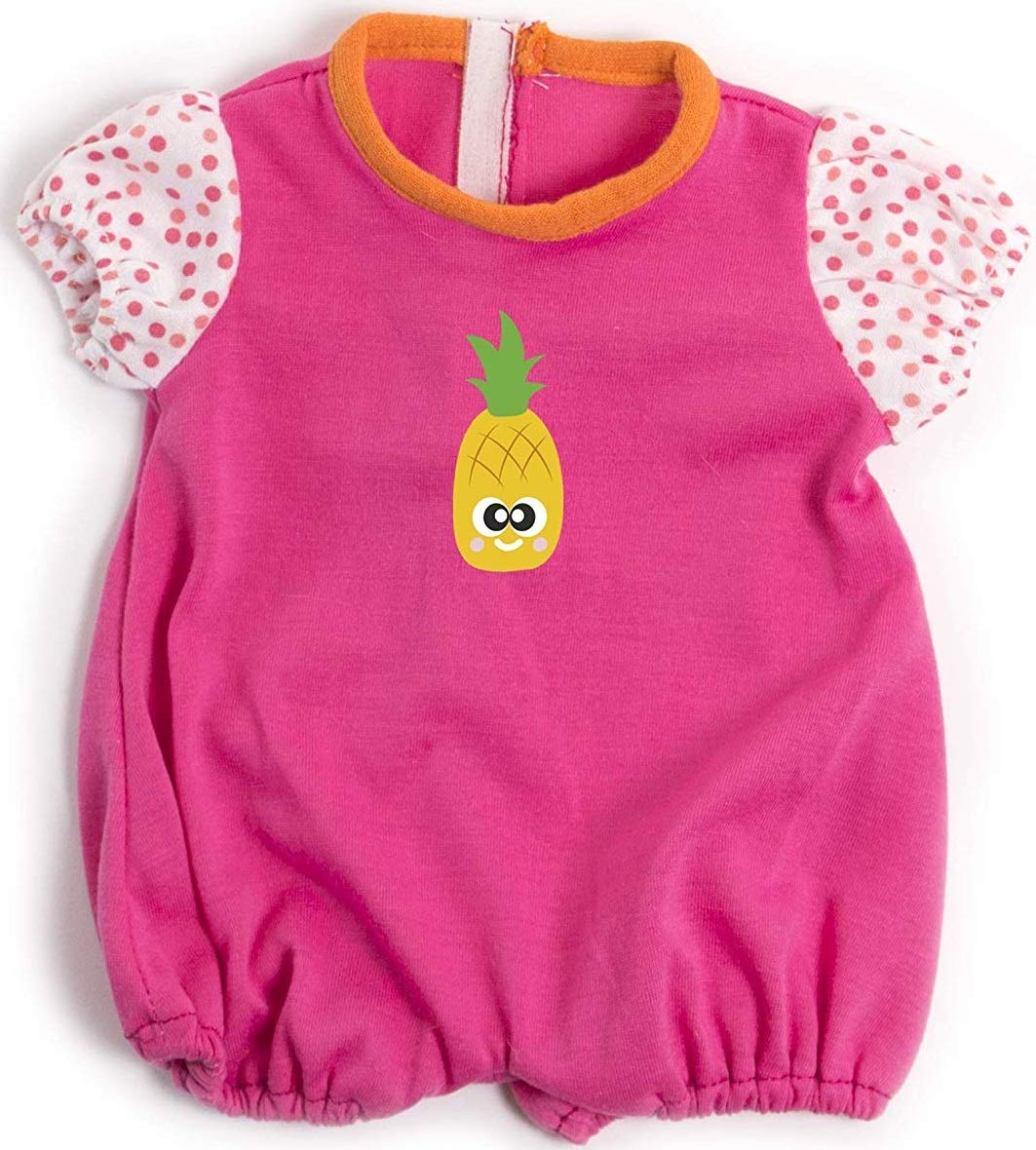 Miniland Doll Clothes for 15" to 16" Baby Dolls, Pink Pajamas, Onsie, Pjs, Summer Doll Clothing, Pretend Play, Fine Motor Skills