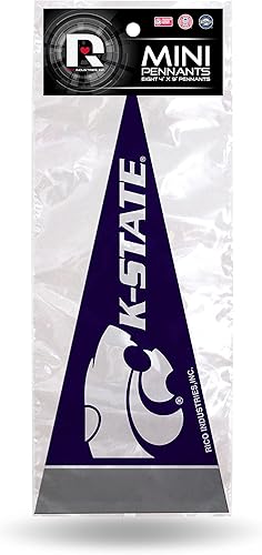 Rico Industries NCAA - Juego de mini banderines de fieltro de 4 x 9 pulgadas (incluye 8 piezas)