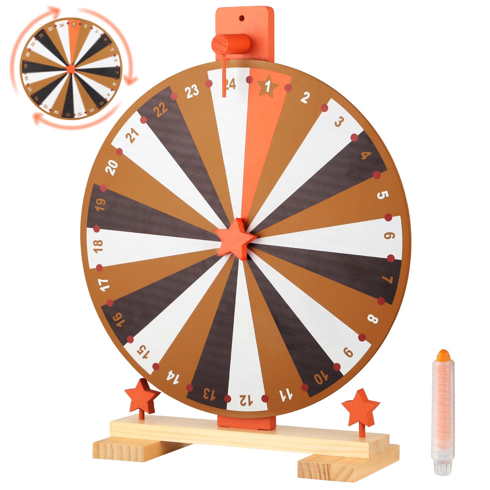Housoutil Ruota Della Fortuna Girevole Da 40 Cm, Riutilizzabile E Personalizzabile, Ideale Per Giochi, Lotterie E Attività Didattiche - 2