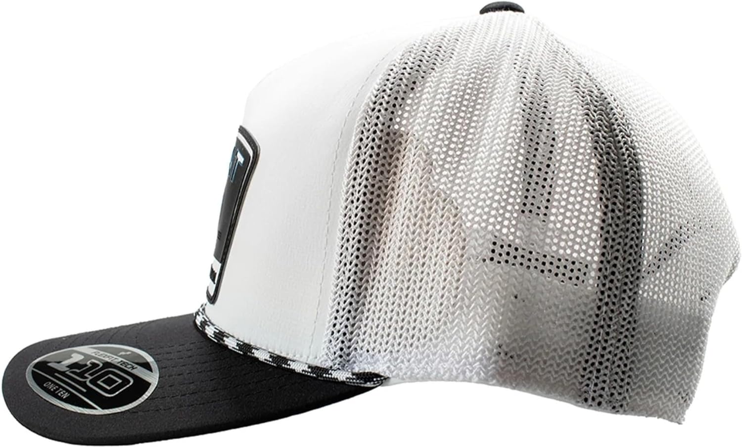 Ariat Men's White Flexfit 110 Trucker Cap with Rubber Patch - Image 3