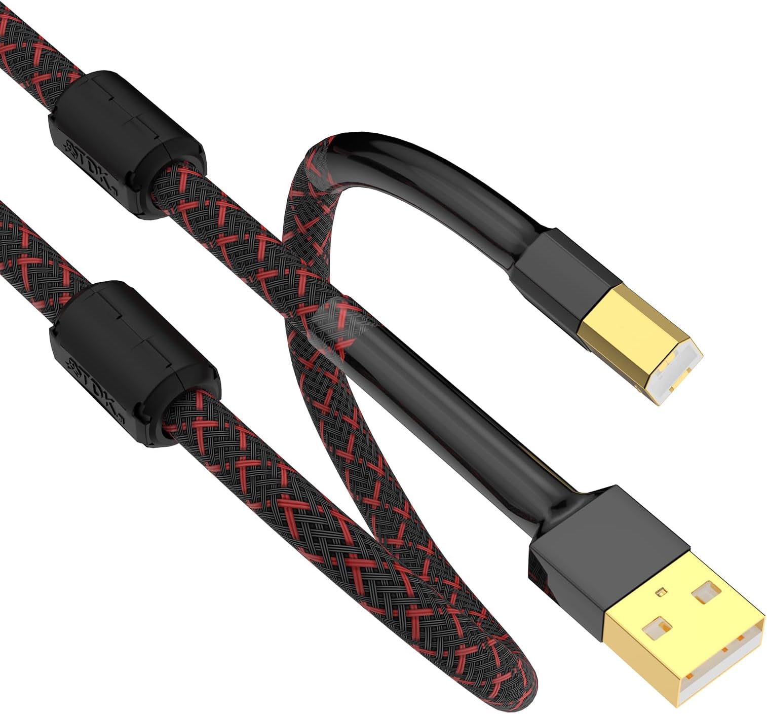 Tertullus HiFi Audiophile USB Cable USB 2.0 Cable A to B High End Type A Male to Type B Male HiFi Data Transfer Digital Cable for DAC 6.56ft 2m