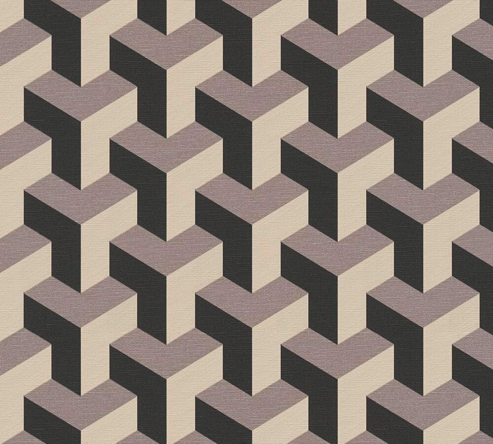 Livingwalls Daniel Hechter 781501 Design Wallpaper - Durable Non-Woven Wallpaper in Graphic Look - 10.05 m x 0.53 m - Beige, Black, Metallic - Made in Germany