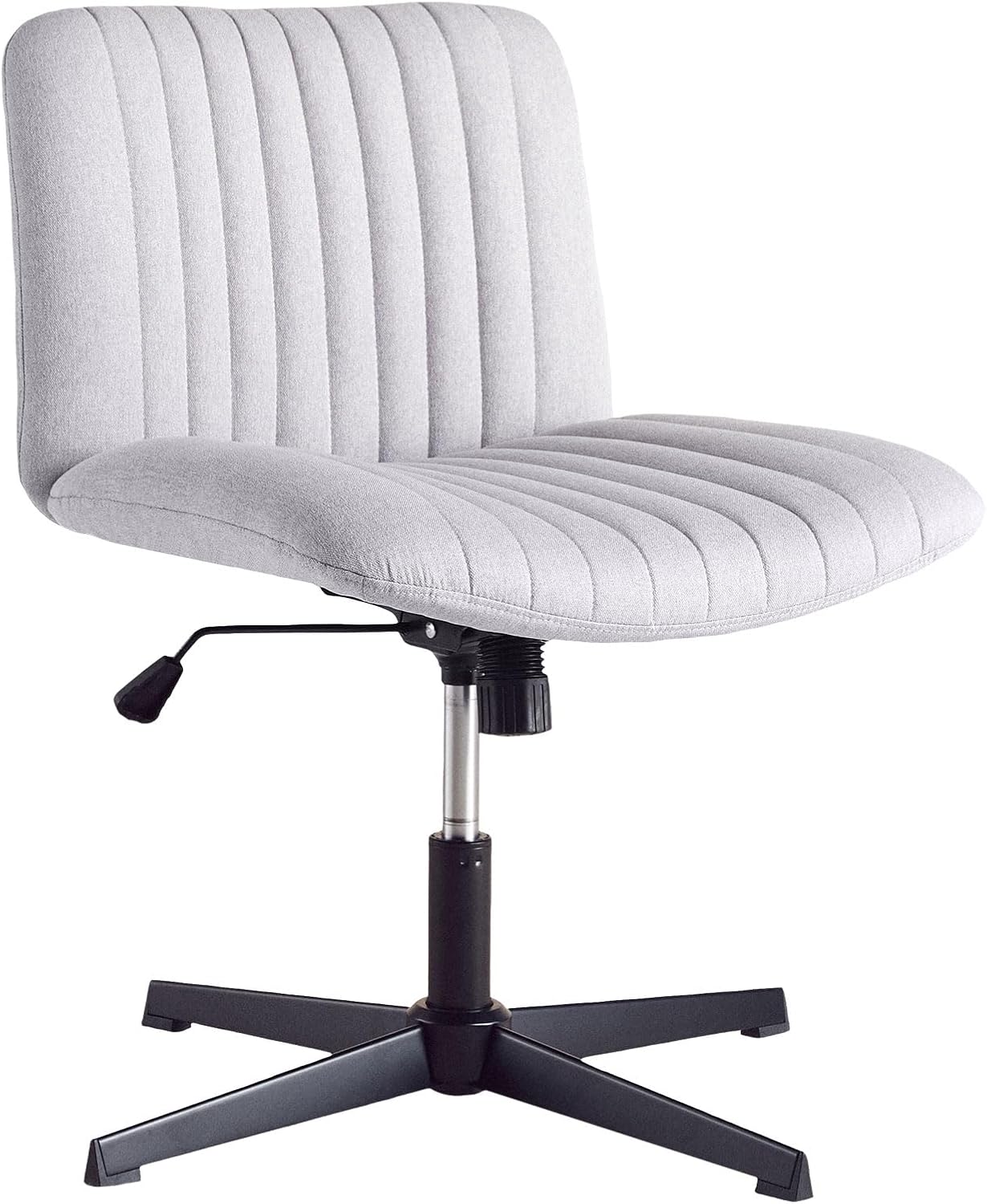SEPNINE Linen Armless Office Chair,CrossLegged Desk Chair,Ergonomic