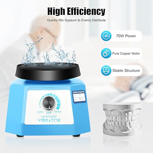 Miniatura 3 de Mini vibrador de disco redondo azul, máquina vibradora de oscilador de laboratorio de 110 V 70 W, equipo mezclador de agitador orbital de